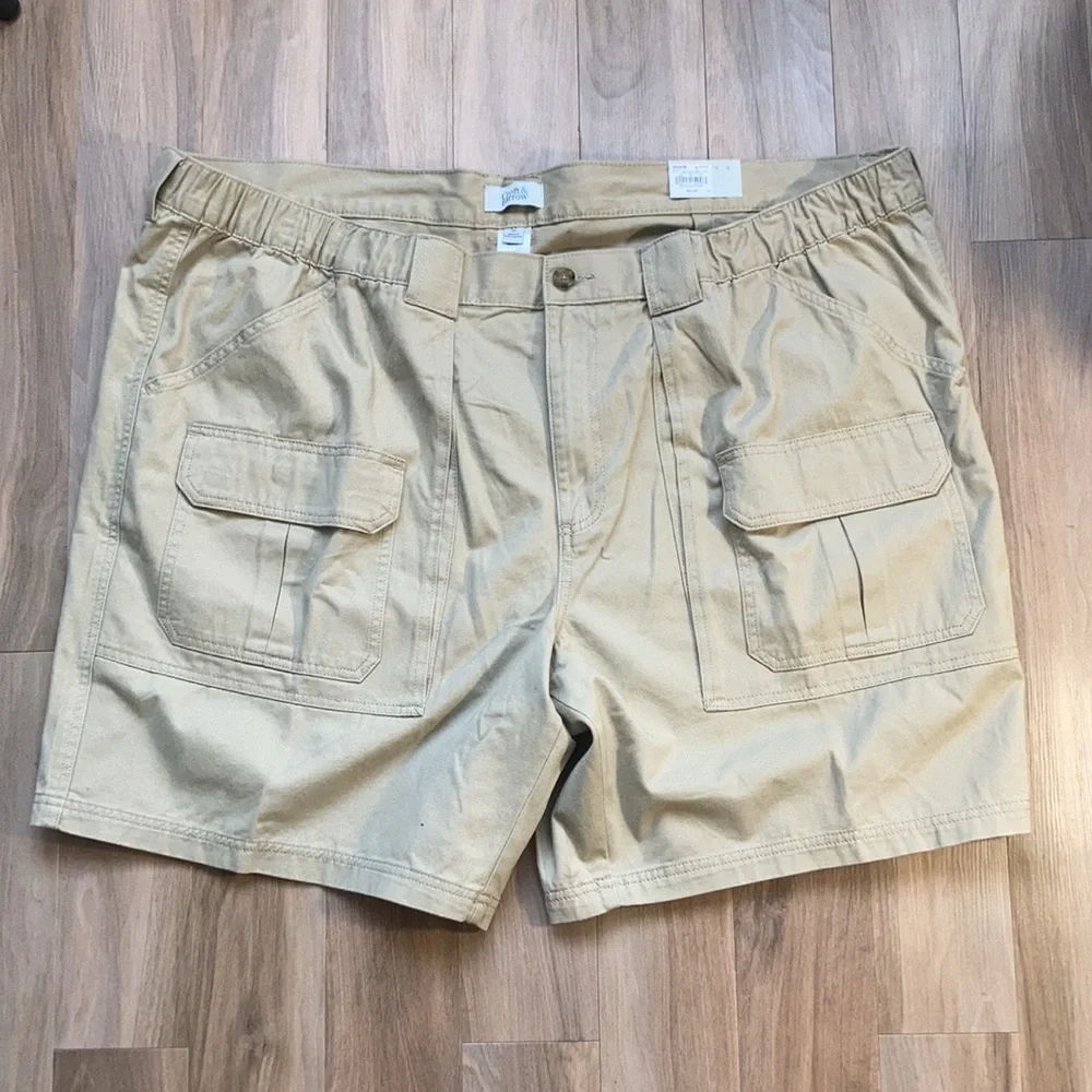 NWT Side elastic tan cargo short Croft & barrow size 52 or 46 - Picture 8 of 16